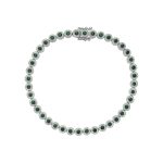 Bracelet tennis à halo de diamants et pierres précieuses