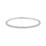 Bracelet jonc flexible semi-éternité en diamants