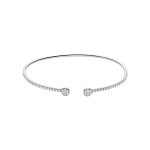 Bracelet jonc ouvert pavé de diamants