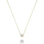 Collier diamant serti clos