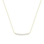 Collier barre en perles de culture et diamants