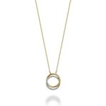 Collier double cercle en diamants