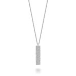 Collier plaque pavé de diamants