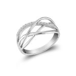 Bague multi-vagues en diamants