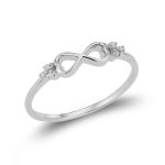 Bague fine infini sertie de diamants