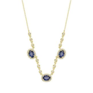 Collier en pierre précieuse et diamants