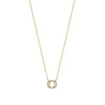 Collier double cercle en pavage diamants