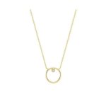 Collier cercle et son diamant solitaire