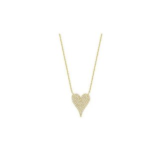 Pendentif cœur en or et en pavage de diamants