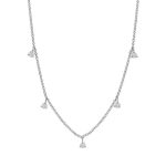 Collier diamants solitaires répartis sur chaîne en or