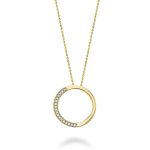 Pendentif cercle sertie de diamants