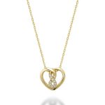 Pendentif Duo Cœur & Infini en diamants