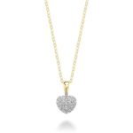 Pendentif Cœur en pavage de diamants