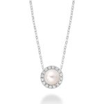 Pendentif halo perle et diamants