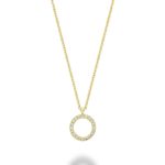 Pendentif cercle serti de diamants