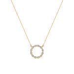Collier cercle évidé et pavage diamants