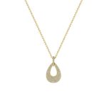 Pendentif goutte d'eau entièrement pavé de diamants