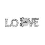 Clous d'oreilles "LOVE" en diamants