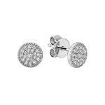 Clous d'oreilles milgrain sertis en diamants