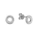 Clous d'oreilles volutes sertis de diamants