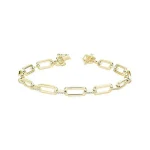 Bracelet maille trombone en diamants