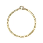 Bracelet Cubain avec fermoir pavé de diamants