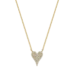 Collier cœur pavé de diamants