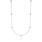 Sautoir en or et diamants sertis clos