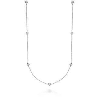 Sautoir en or et diamants sertis clos