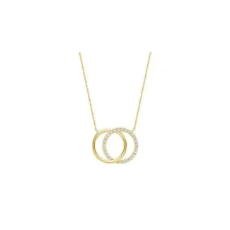 Collier double cercle en diamants