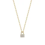 Petit pendentif cadenas serti de diamants