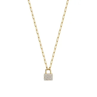 Petit pendentif cadenas serti de diamants