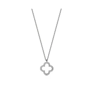 Collier trèfle en diamants