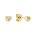 Clous d'oreilles petits cœurs en diamants