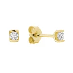 Clous d'oreilles diamants flottants