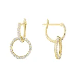 Boucles d'oreilles pendantes en cercles